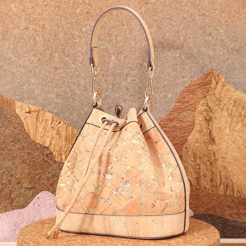Tas Ember Serut Gabus Tekstur Retro